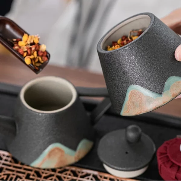 Boîte à thé en céramique